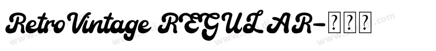 RetroVintage REGULAR字体转换